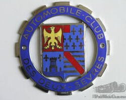 Automobile Club Des Deux Sevres Enameled Badge