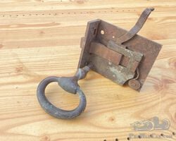 brass door handle with lock