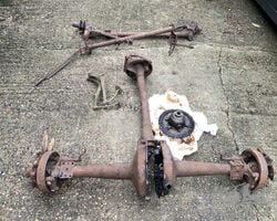 c.1911 De Dion Bouton Front and Rear Axles and Parts.