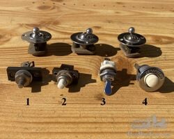 various buttons and switches
