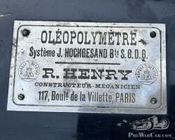 Oiler for antique cars Oléopolymétere R. Henry Paris