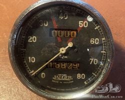 British Jaeger 80 mph chronometric speedometer 0 to 80 (spares or repair)