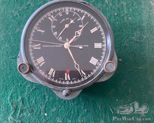 Original Jaeger Le Coultre Movement, Marketed by Smiths Chronograph Car Clock