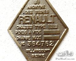renault chassis plate