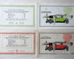 Excelsior Automobiles1924 and 1925 sales catalogues