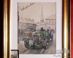 BRYAN DE GRINEAU: 'Belfast 33' watercolour on board, signed by artist and driver | Donington Auctions | 17 Oktober 2026