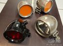 Rotax/Efandem Side Lamps, tail lamp, indicator lamps, nickel, very good condition