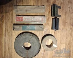 Antique Flat Leather/Canvas Drive Belt & Lacing Tool Kit